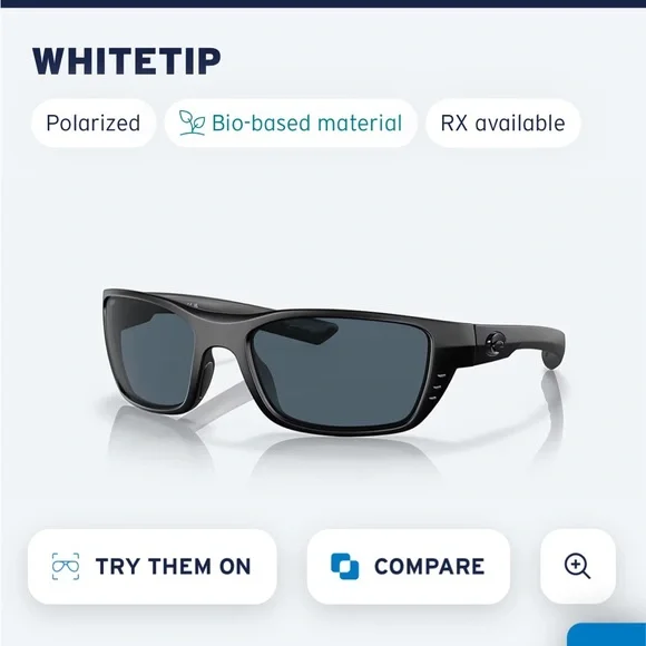 NWB, Costa Sunglasses, Whitetip Style - Picture 3 of 5